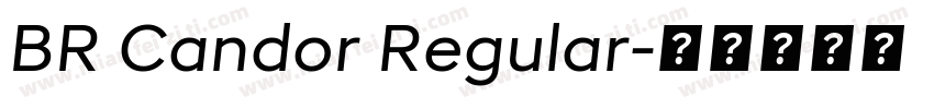 BR Candor Regular字体转换